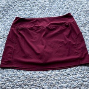 Burgundy Athletic Skort with Attachable Shortie